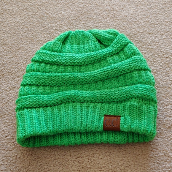 C.C Accessories - ❄3 for $15 C.C Bright Green Beanie Hat